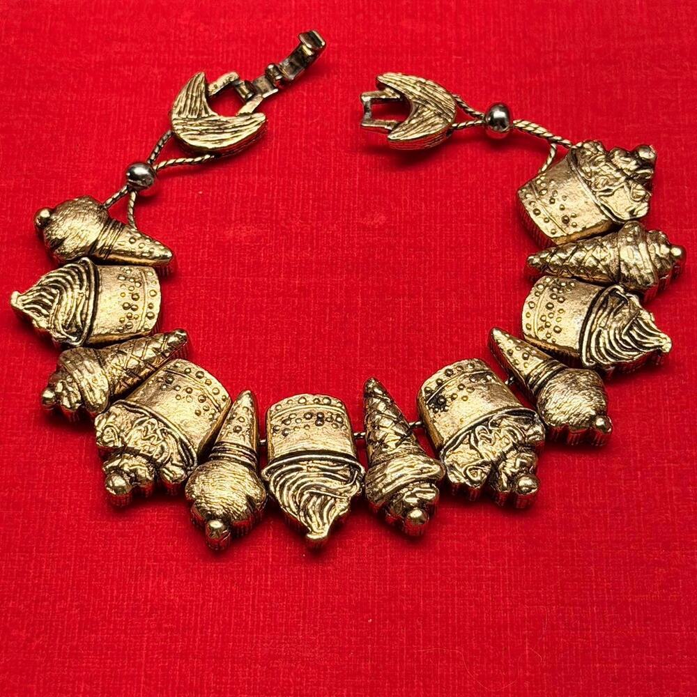 Vintage 90s TOFA Dessert Charm Bracelet Cupcakes Ice-cream Birthday Jewelry